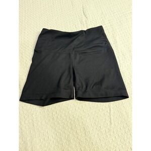 YOGALICIOUS LUX Black‎ High Waisted Athletic Bike Shorts Womens XS Compression